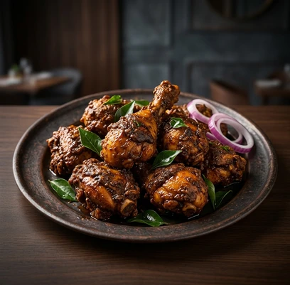 Chicken Masala Fry, heritage village-style dry fry in Edmonton, AB