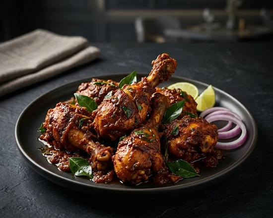 Chicken Masala Fry, spiced dry-fried chicken at Anna's Global Plate in Edmonton, AB
